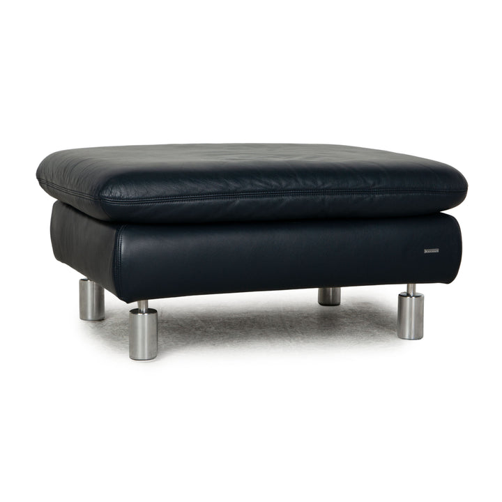 Koinor Rivoli Leder Hocker Dunkelblau