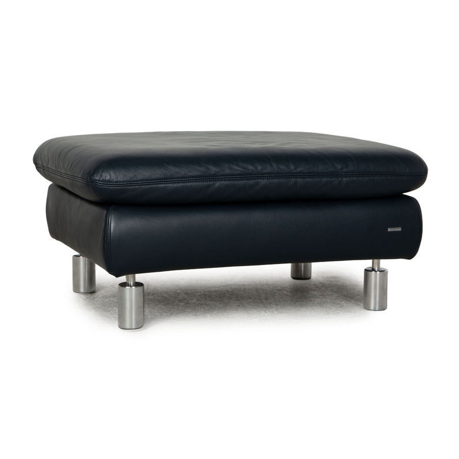 Koinor Rivoli Leder Hocker Dunkelblau