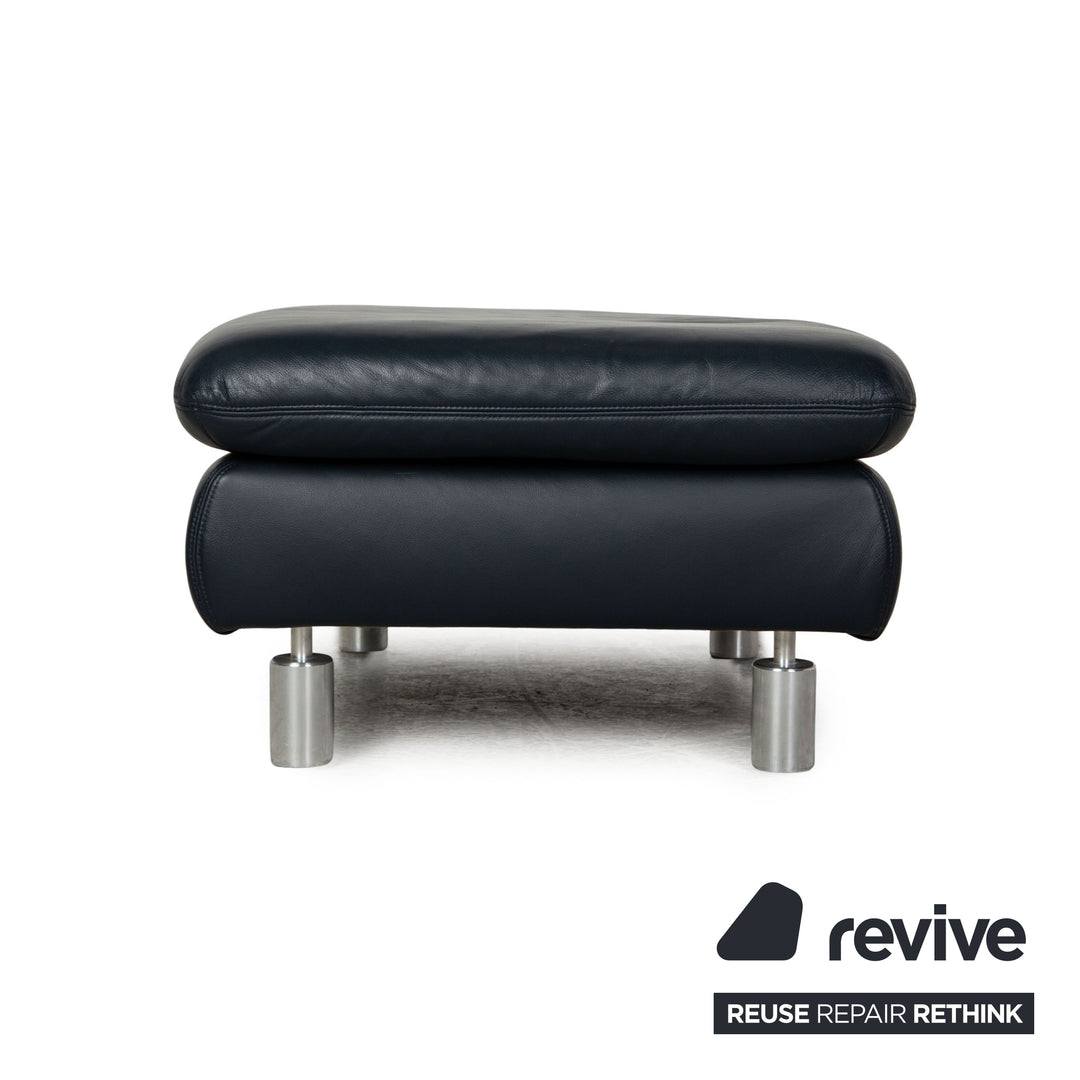 Koinor Rivoli Leder Hocker Dunkelblau