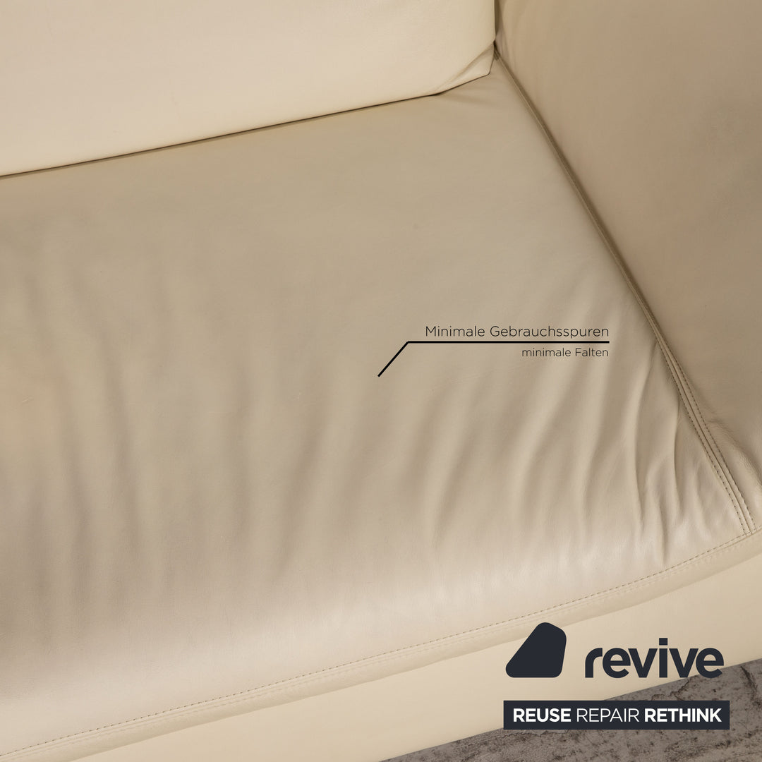 Koinor Rivoli Leder Sofa Creme Dreisitzer Couch Funktion
