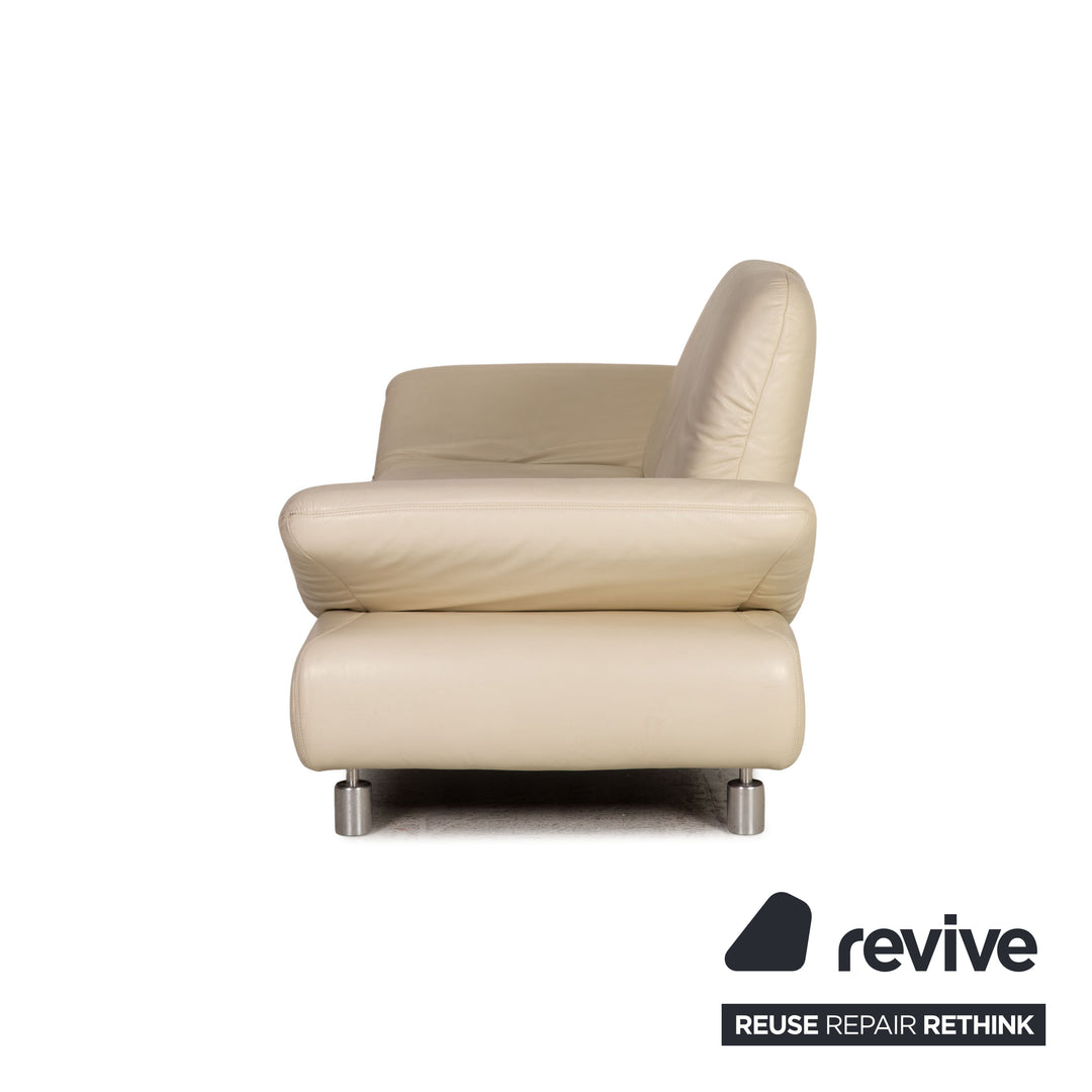 Koinor Rivoli Leder Sofa Creme Dreisitzer Couch Funktion