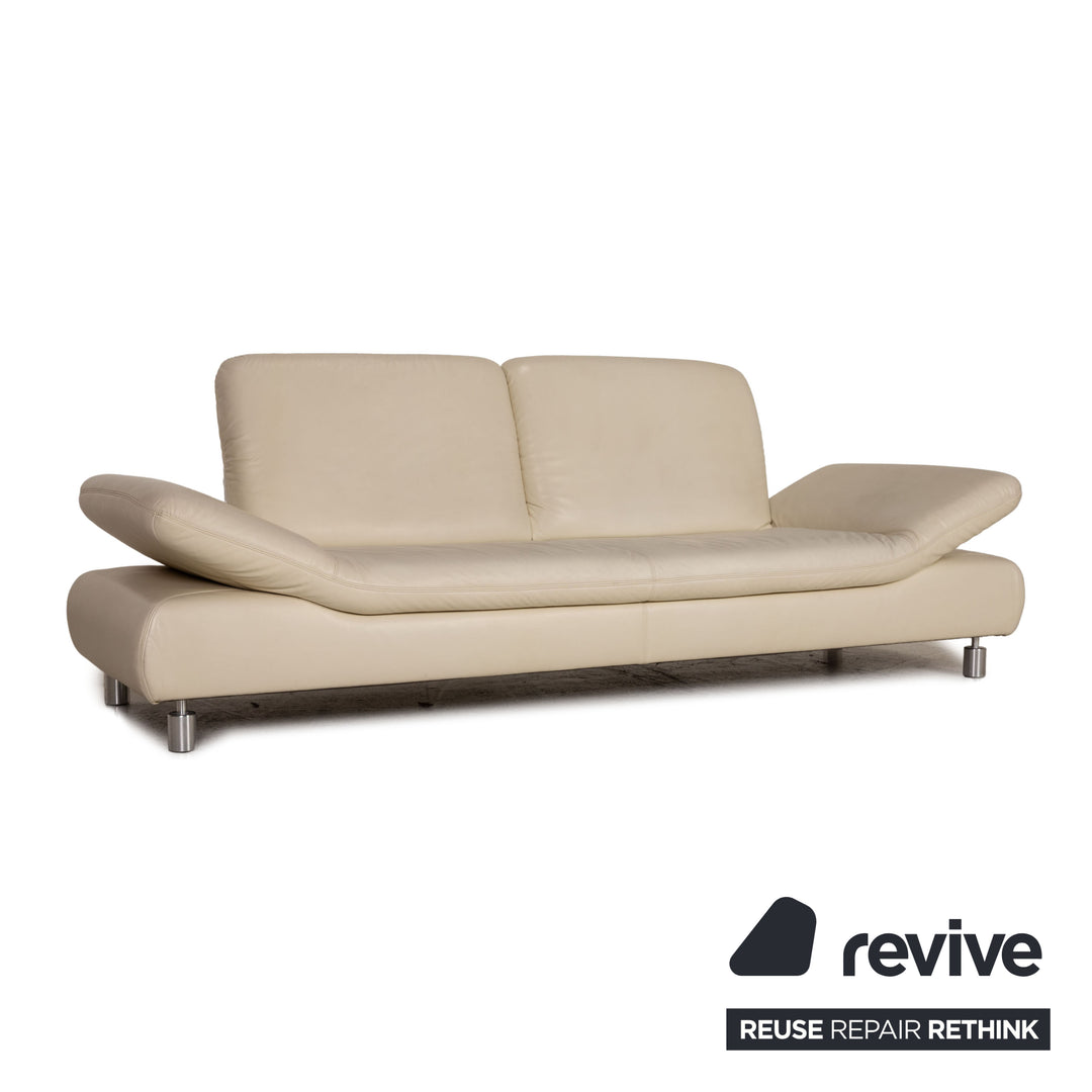 Koinor Rivoli Leder Sofa Creme Dreisitzer Couch Funktion