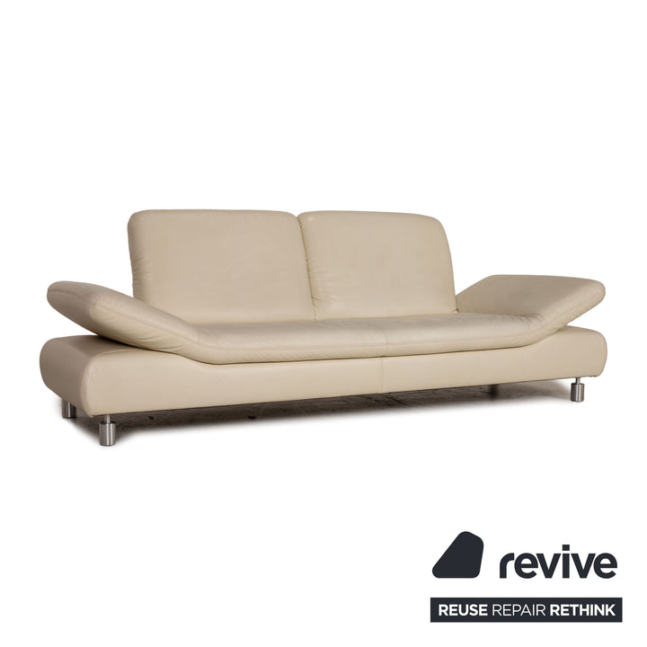 Koinor Rivoli Leder Sofa Creme Dreisitzer Couch Funktion