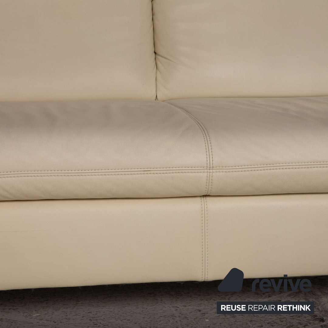 Koinor Rivoli Leder Sofa Creme Dreisitzer Couch Funktion