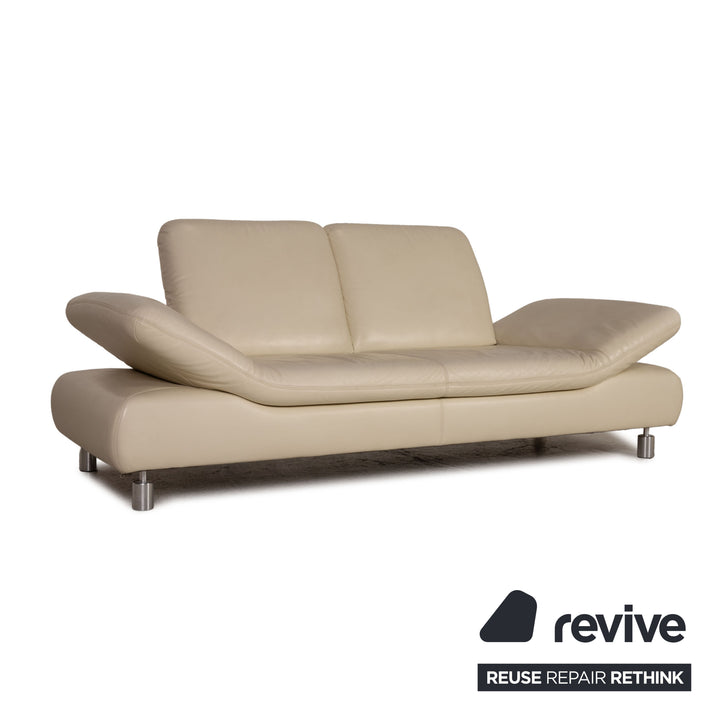 Koinor Rivoli Leder Sofa Creme Zweisitzer Couch Funktion