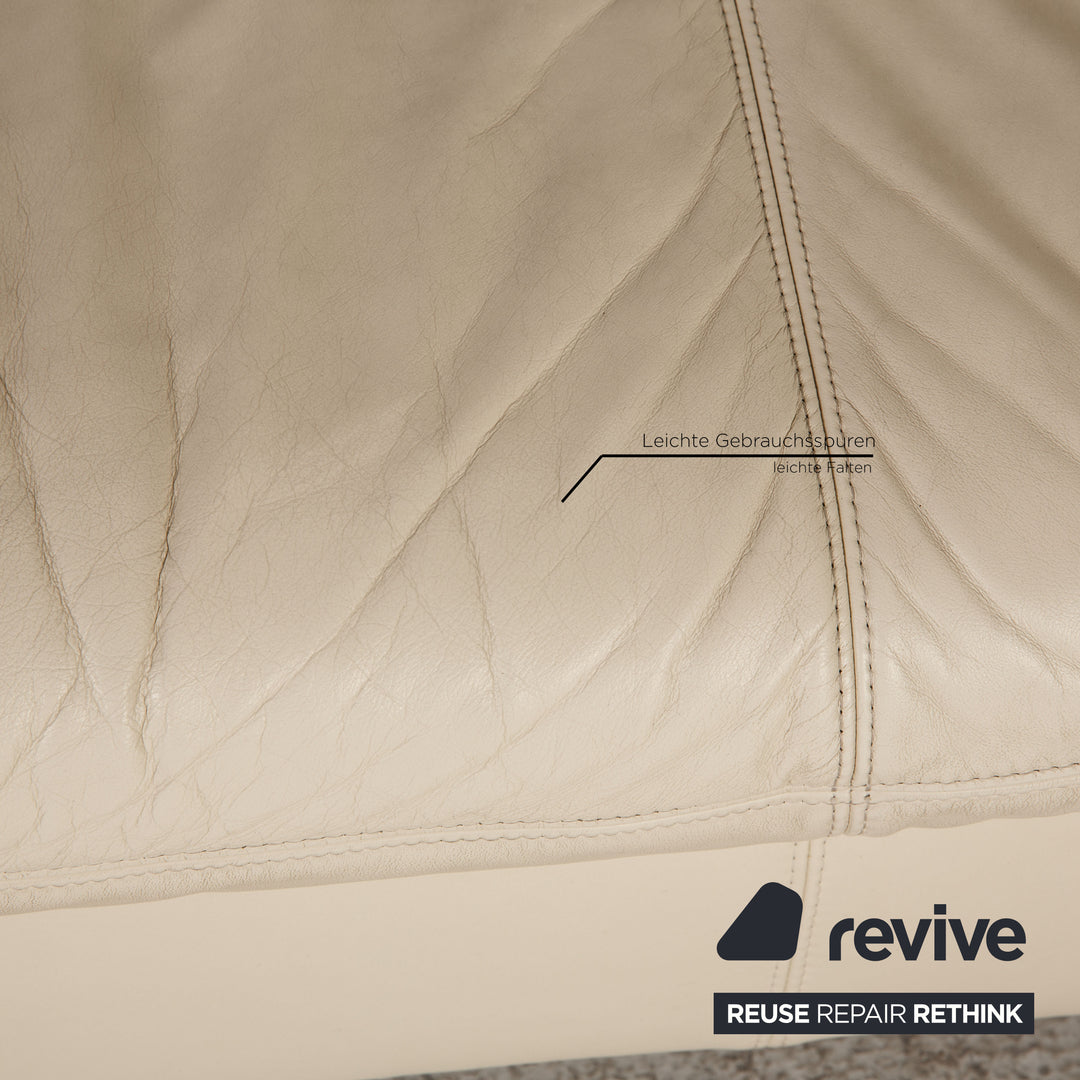 Koinor Rivoli Leder Sofa Creme Zweisitzer Couch Funktion