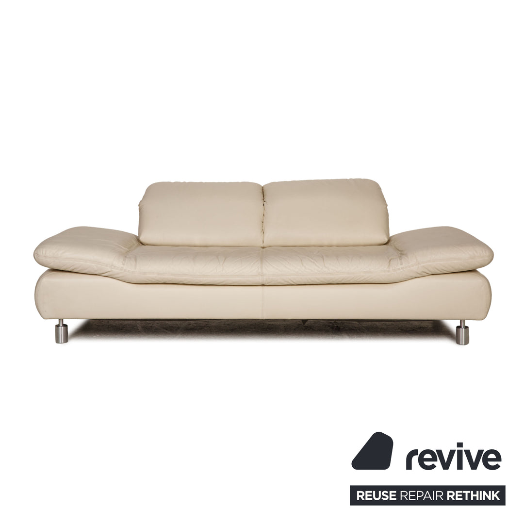 Koinor Rivoli Leder Sofa Creme Zweisitzer Couch Funktion
