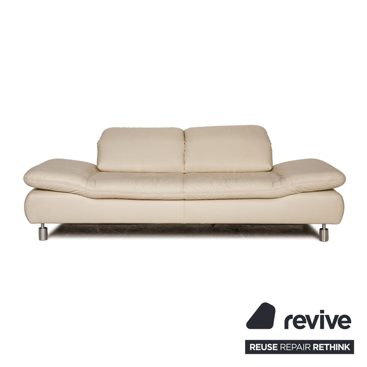 Koinor Rivoli Leder Sofa Creme Zweisitzer Couch Funktion