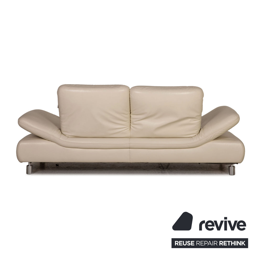 Koinor Rivoli Leder Sofa Creme Zweisitzer Couch Funktion
