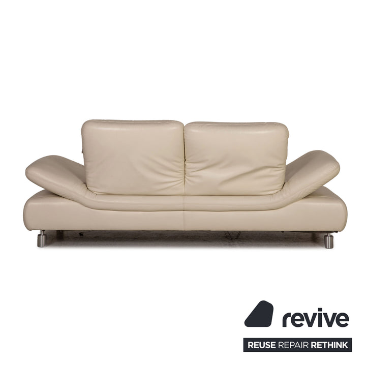 Koinor Rivoli Leder Sofa Creme Zweisitzer Couch Funktion