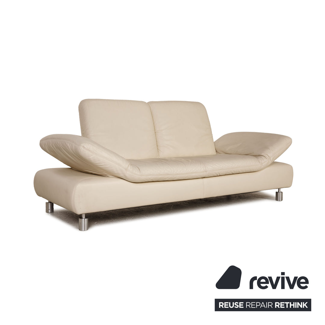 Koinor Rivoli Leder Sofa Creme Zweisitzer Couch Funktion