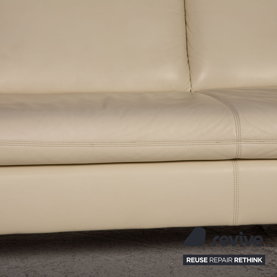 Koinor Rivoli Leder Sofa Creme Zweisitzer Couch Funktion