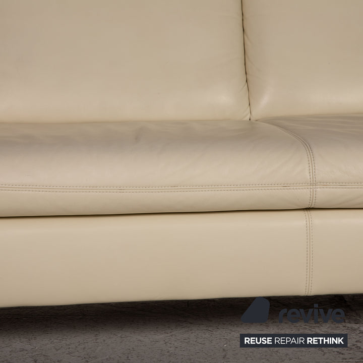Koinor Rivoli Leder Sofa Creme Zweisitzer Couch Funktion