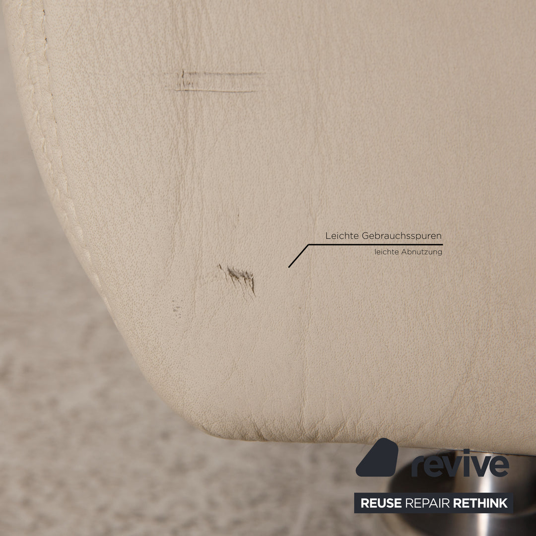Koinor Rivoli Leder Sofa Creme Zweisitzer Couch Funktion