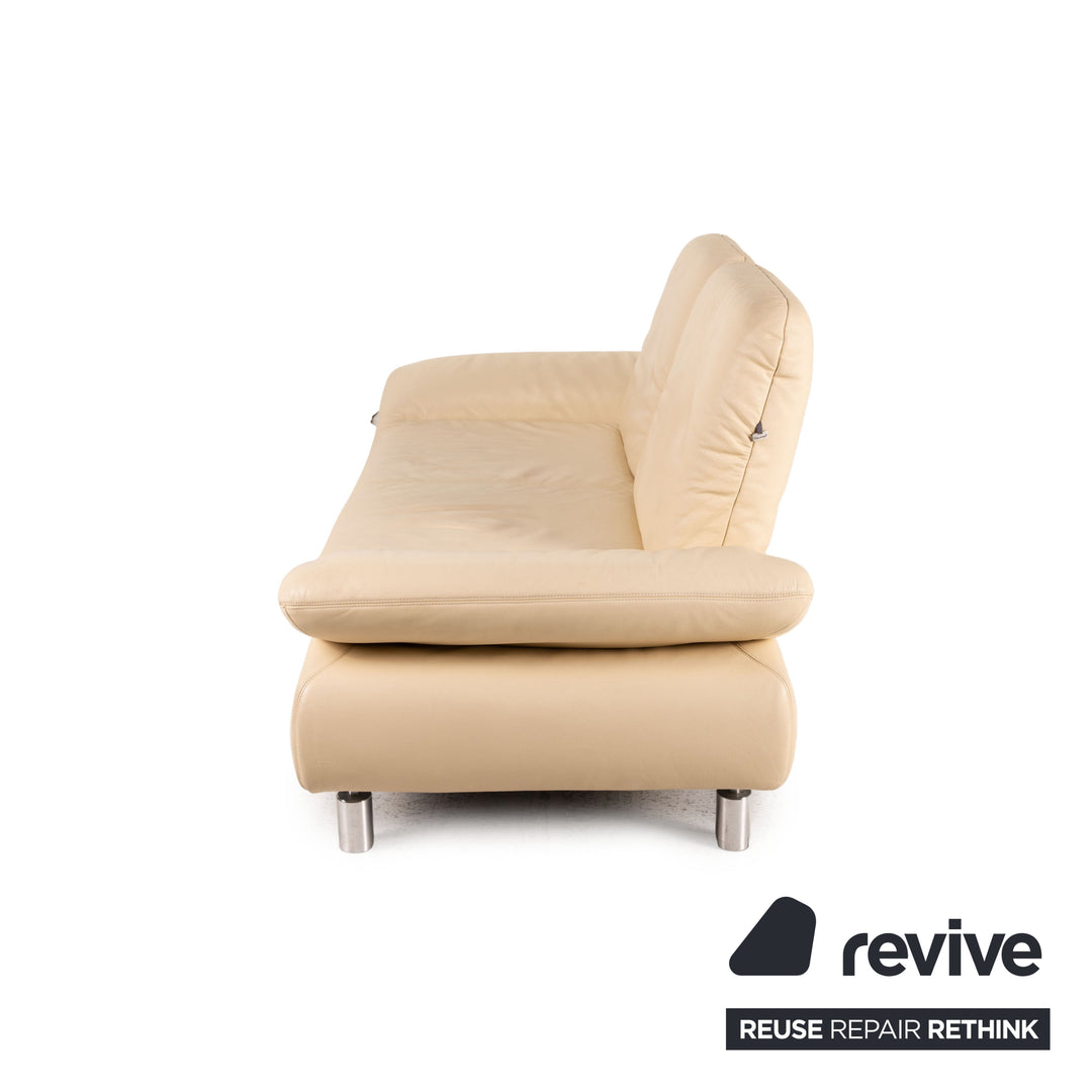 Koinor Rivoli leather sofa cream two seater couch function