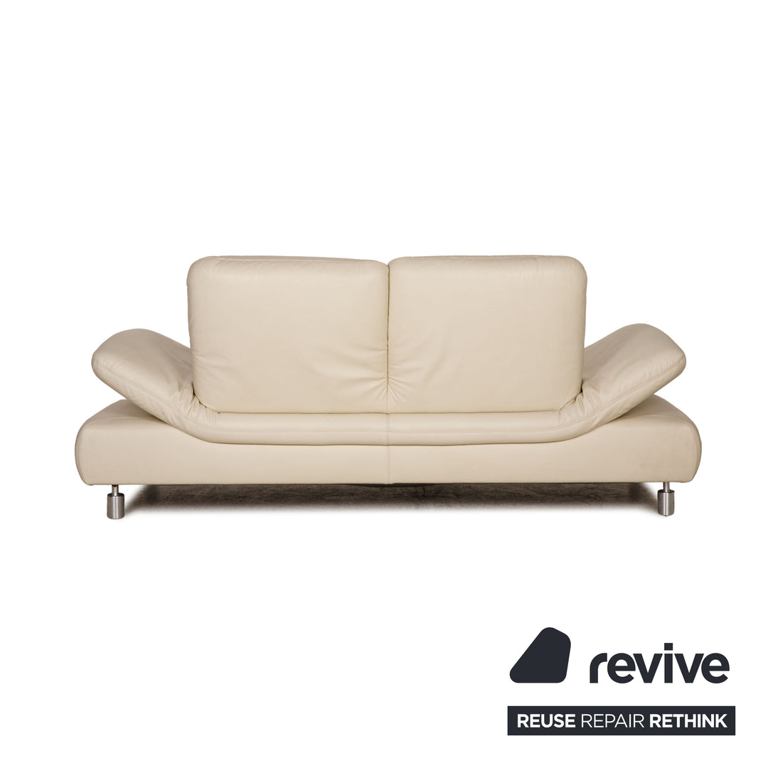 Koinor Rivoli Leder Sofa Creme Zweisitzer Couch Funktion