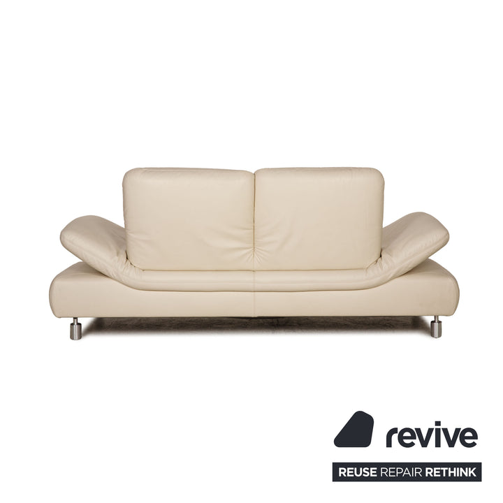 Koinor Rivoli Leder Sofa Creme Zweisitzer Couch Funktion