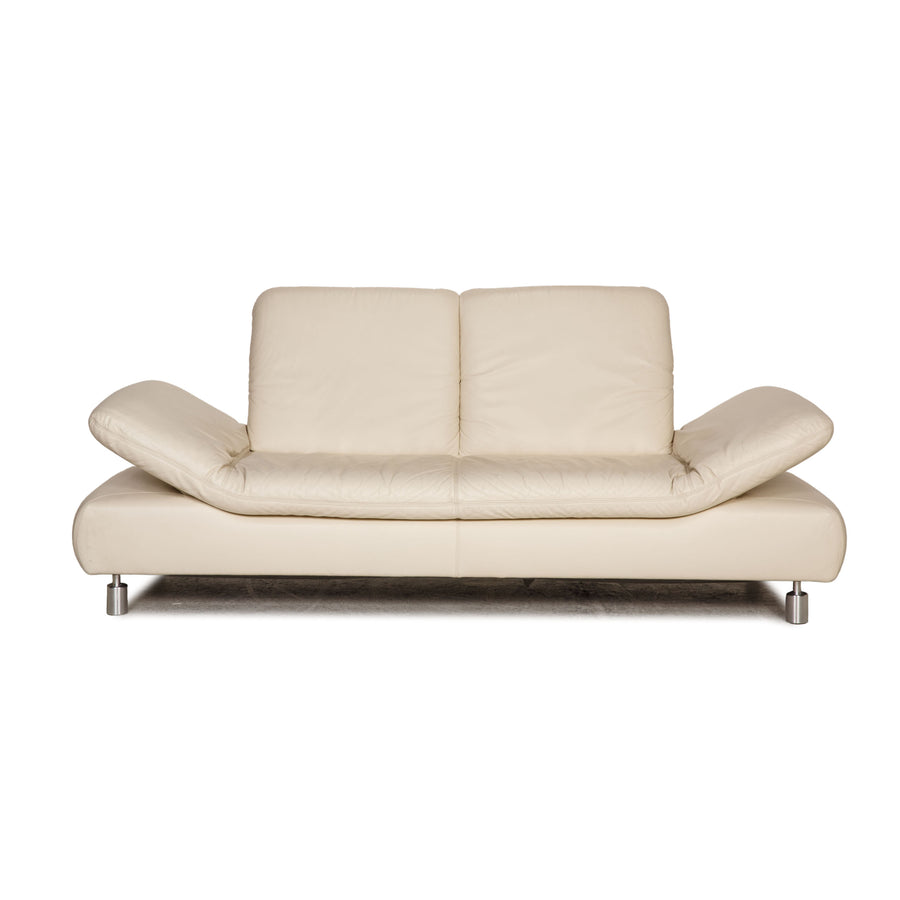 Koinor Rivoli Leder Sofa Creme Zweisitzer Couch Funktion