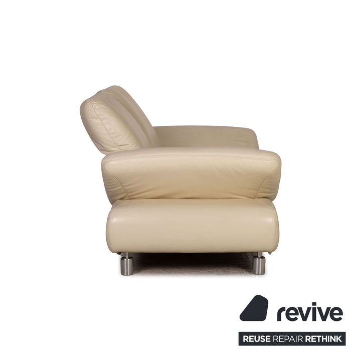 Koinor Rivoli Leder Sofa Creme Zweisitzer Couch Funktion