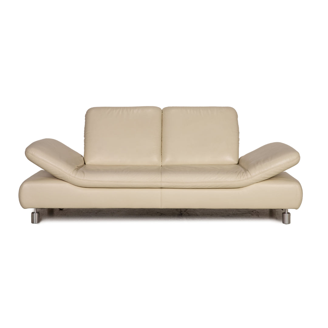 Koinor Rivoli Leder Sofa Creme Zweisitzer Couch Funktion