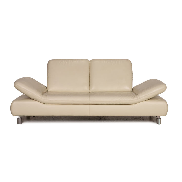 Koinor Rivoli Leder Sofa Creme Zweisitzer Couch Funktion