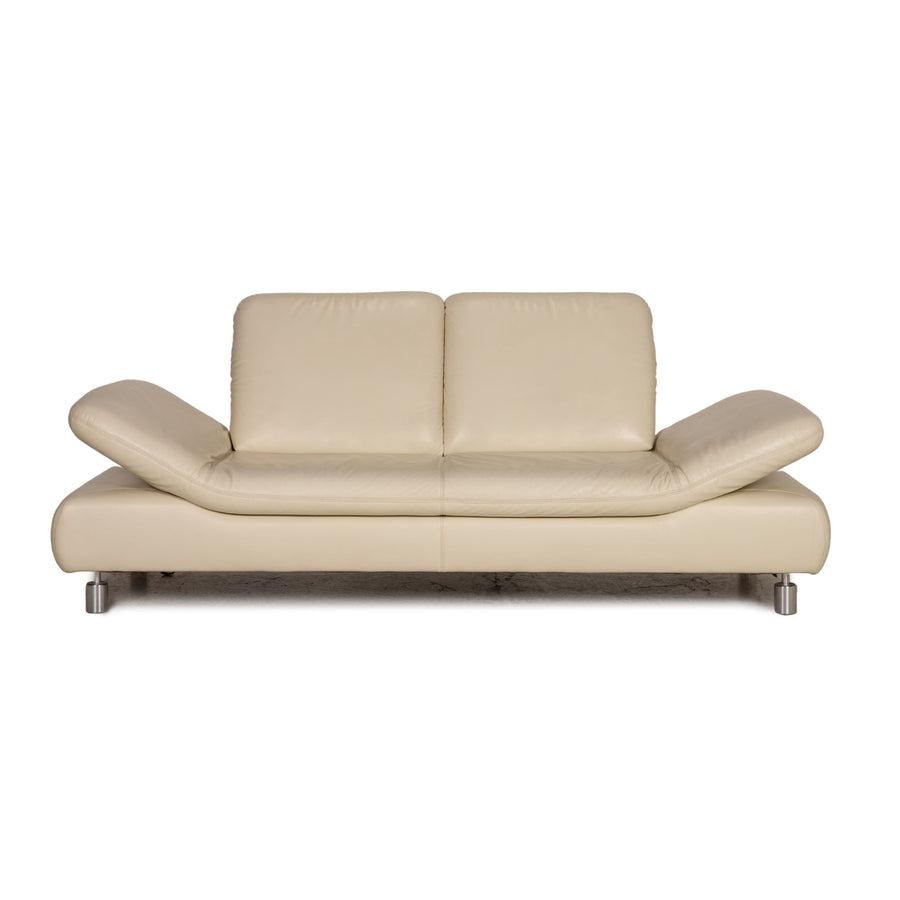 Koinor Rivoli Leder Sofa Creme Zweisitzer Couch Funktion