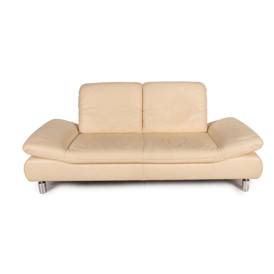 Koinor Rivoli leather sofa cream two seater couch function
