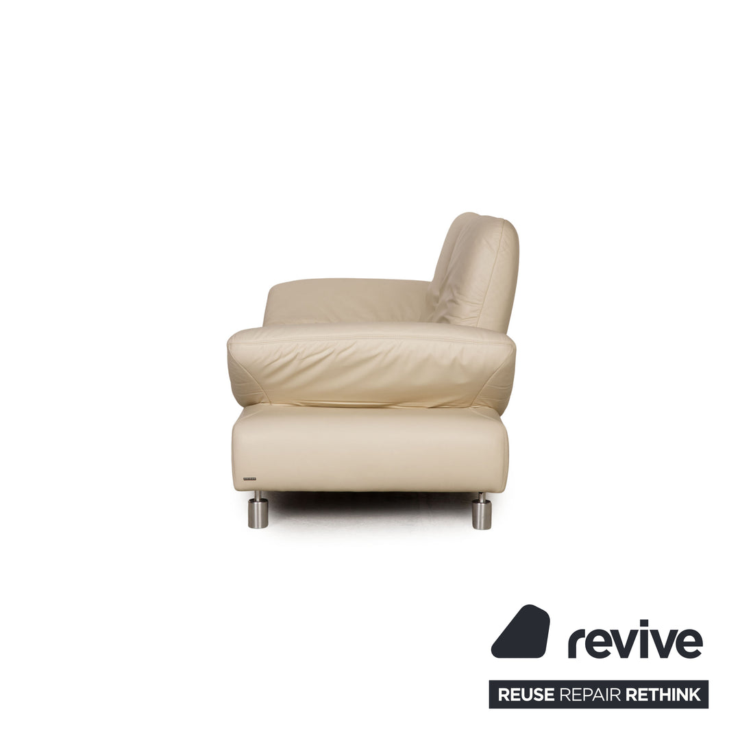 Koinor Rivoli Leder Sofa Creme Zweisitzer Couch Funktion