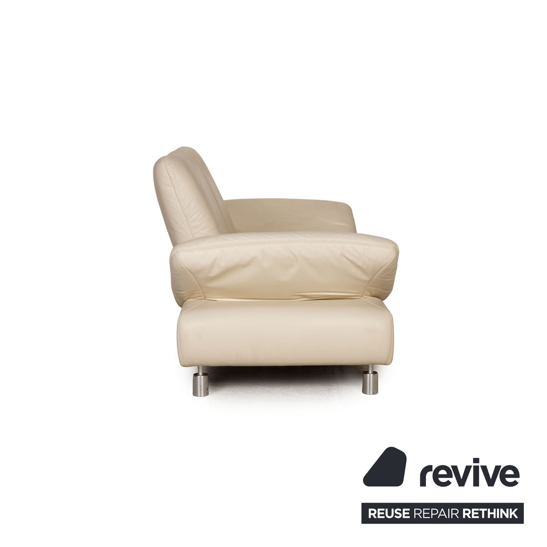 Koinor Rivoli Leder Sofa Creme Zweisitzer Couch Funktion