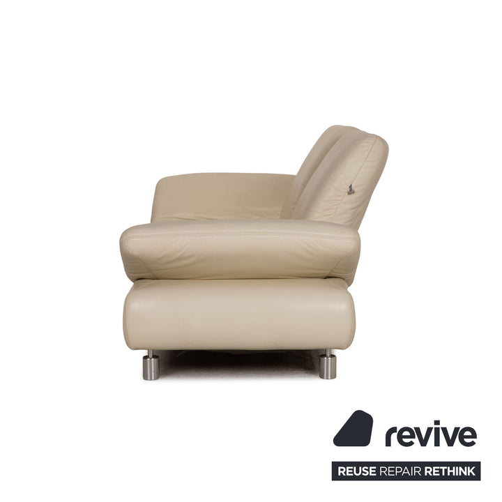 Koinor Rivoli Leder Sofa Creme Zweisitzer Couch Funktion