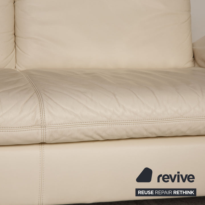 Koinor Rivoli Leder Sofa Creme Zweisitzer Couch Funktion