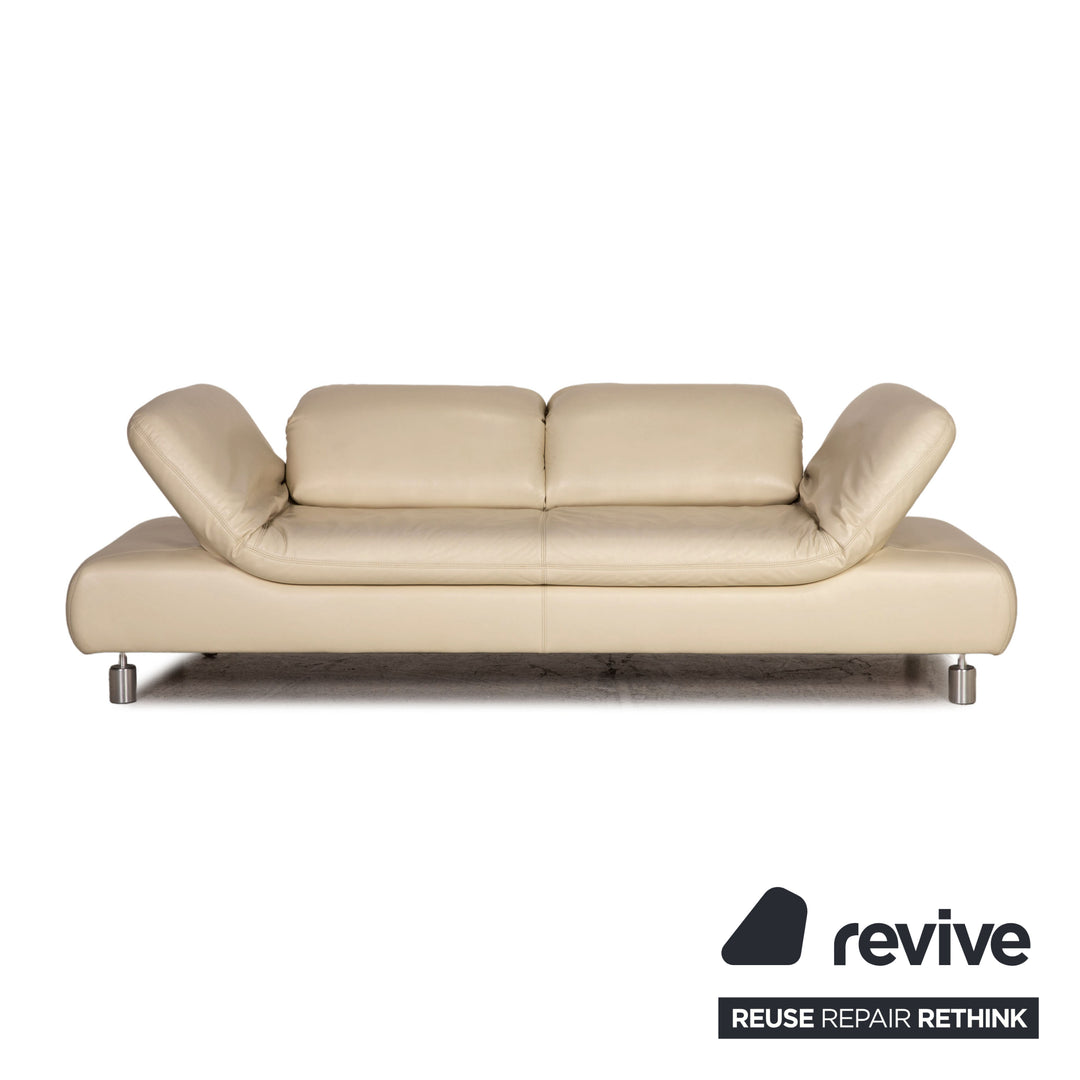 Koinor Rivoli Leder Sofa Creme Zweisitzer Couch Funktion