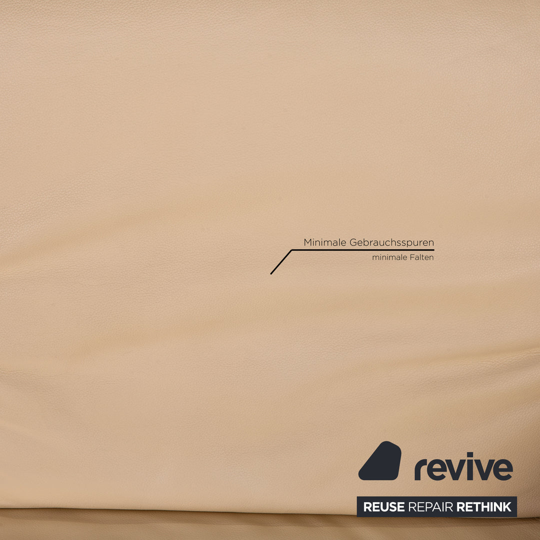 Koinor Rivoli Leder Sofa Creme Zweisitzer Couch Relaxfunktion