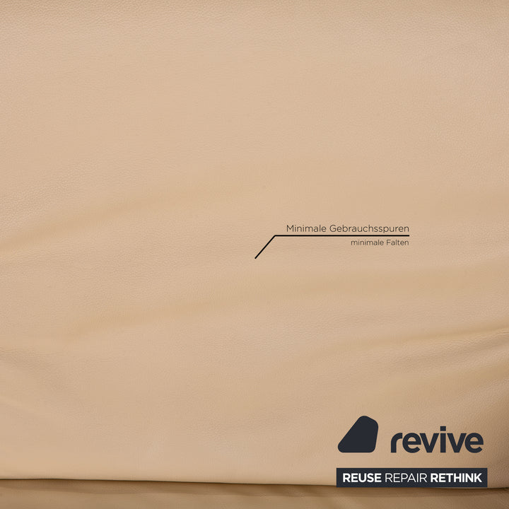 Koinor Rivoli Leder Sofa Creme Zweisitzer Couch Relaxfunktion