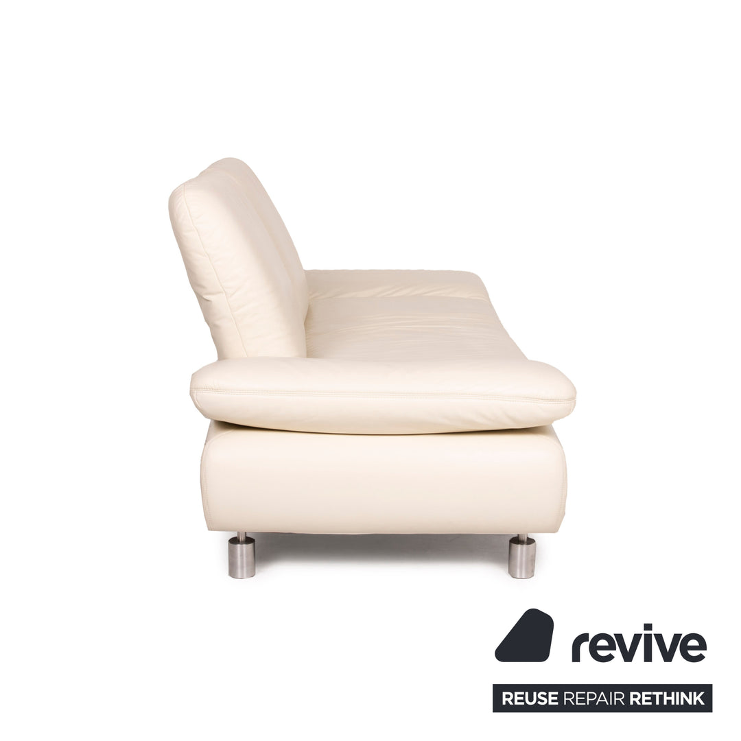 Koinor Rivoli leather sofa cream two seater feature