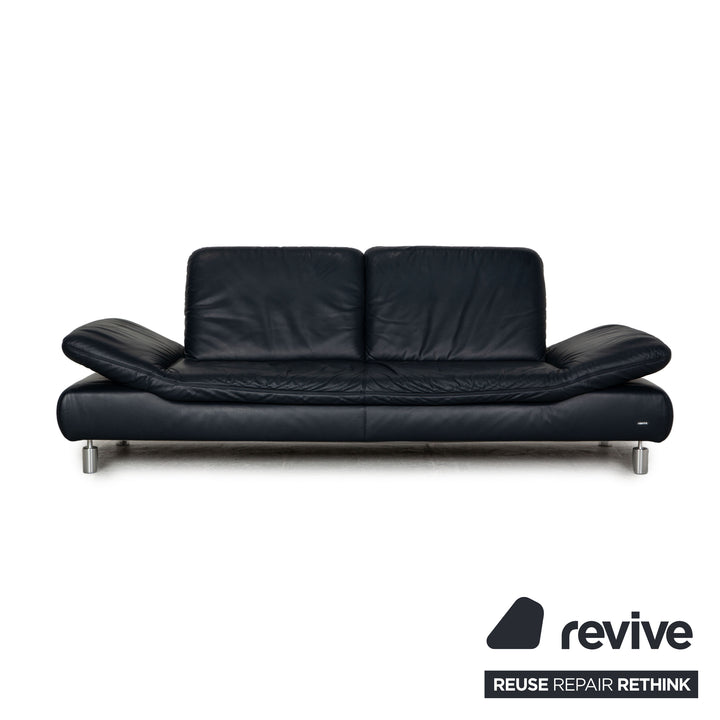 Koinor Rivoli Leder Sofa Garnitur Dunkelblau Dreisitzer Zweisitzer Sessel  Funktion