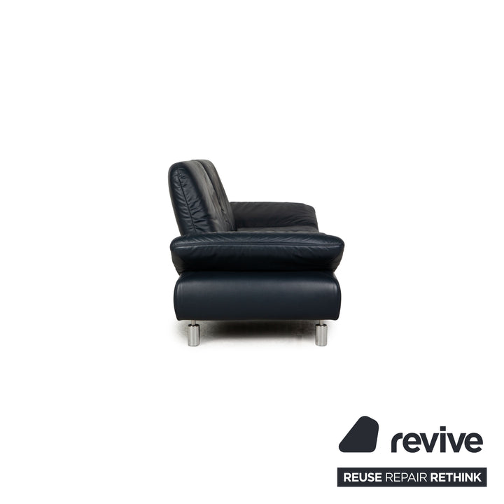 Koinor Rivoli Leder Sofa Garnitur Dunkelblau Dreisitzer Zweisitzer Sessel  Funktion