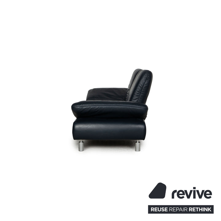 Koinor Rivoli Leder Sofa Garnitur Dunkelblau Dreisitzer Zweisitzer Sessel  Funktion