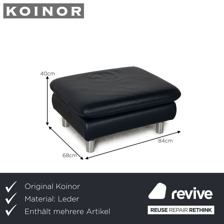 Koinor Rivoli Leder Sofa Garnitur Dunkelblau Dreisitzer Zweisitzer Sessel  Funktion