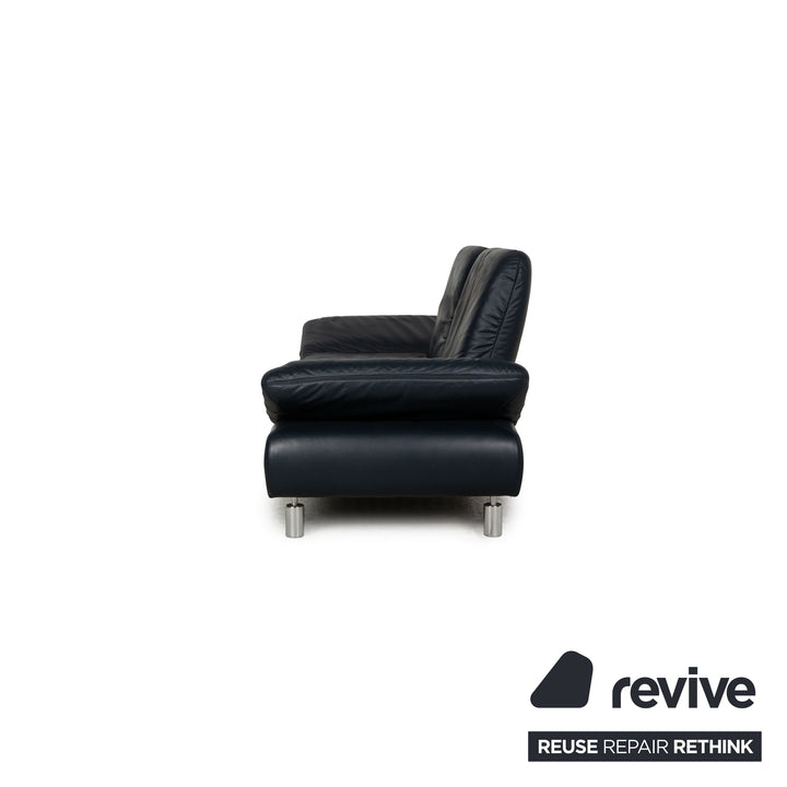 Koinor Rivoli Leder Sofa Garnitur Dunkelblau Dreisitzer Zweisitzer Sessel  Funktion
