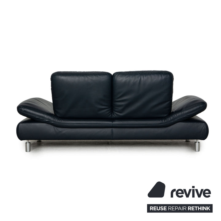Koinor Rivoli Leder Zweisitzer Dunkelblau Sofa Couch Funktion