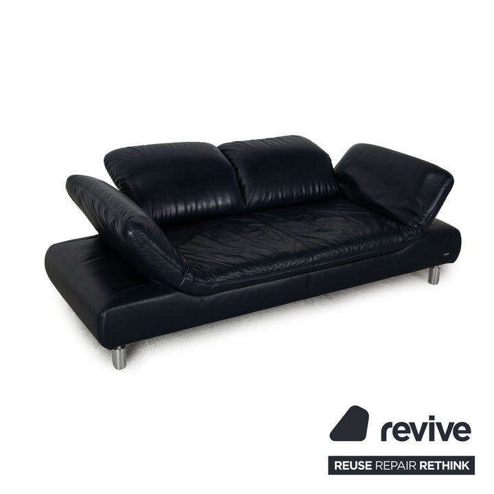 Koinor Rivoli Leder Zweisitzer Dunkelblau Sofa Couch Funktion