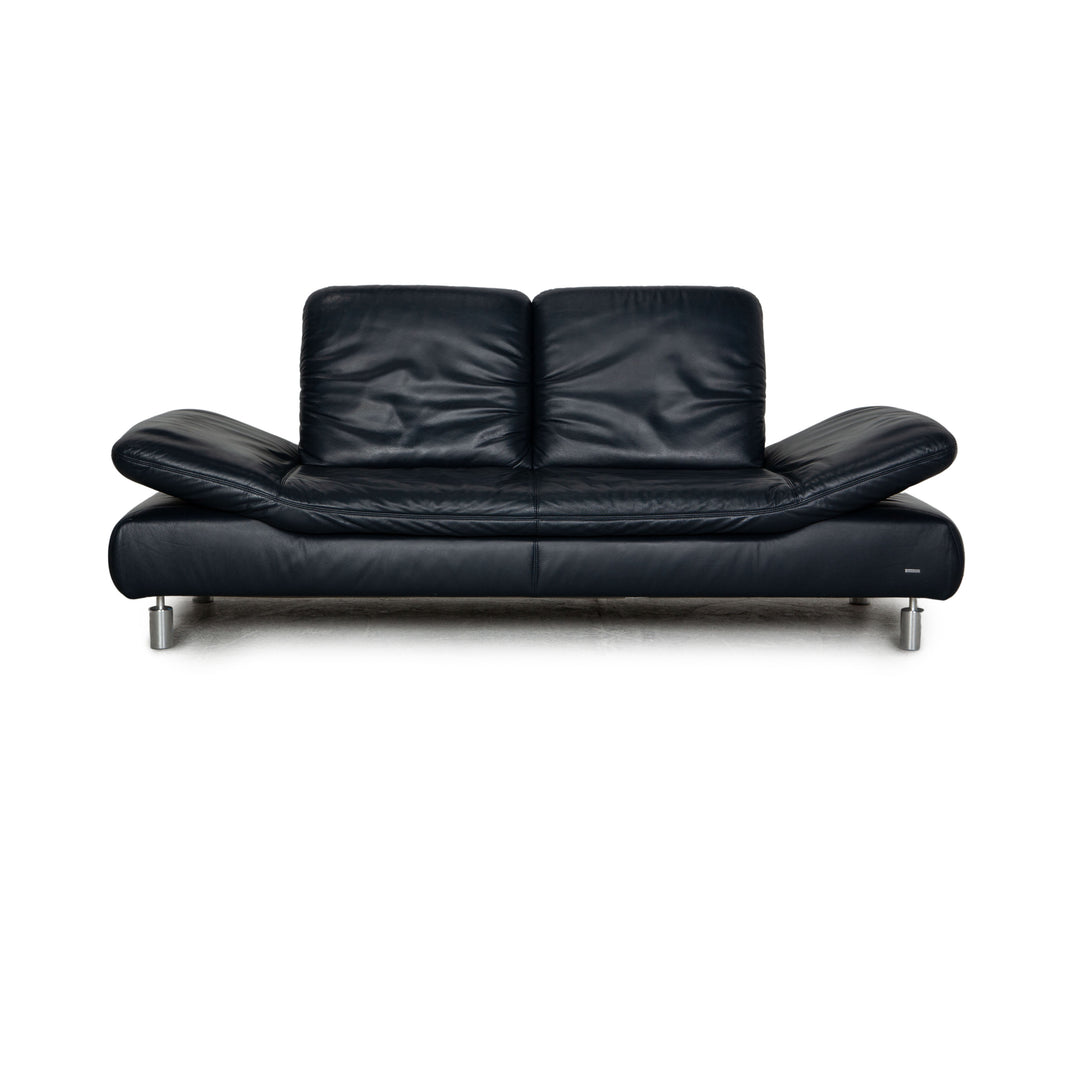 Koinor Rivoli Leder Zweisitzer Dunkelblau Sofa Couch Funktion