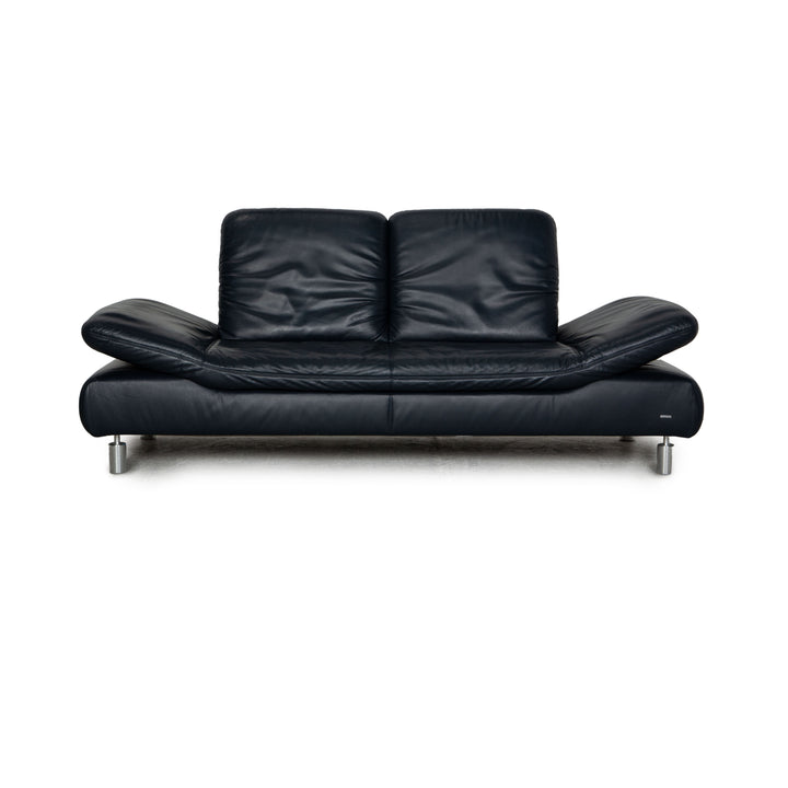 Koinor Rivoli Leder Zweisitzer Dunkelblau Sofa Couch Funktion