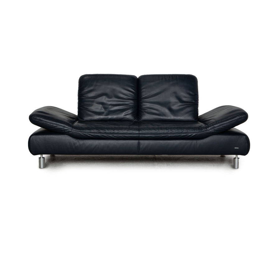 Koinor Rivoli Leder Zweisitzer Dunkelblau Sofa Couch Funktion