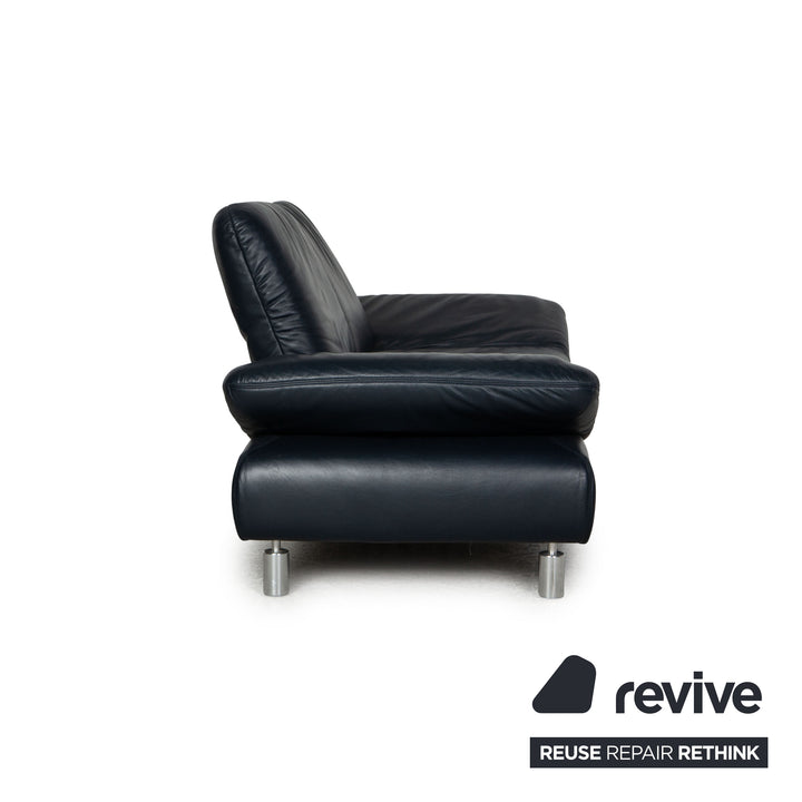 Koinor Rivoli Leder Zweisitzer Dunkelblau Sofa Couch Funktion