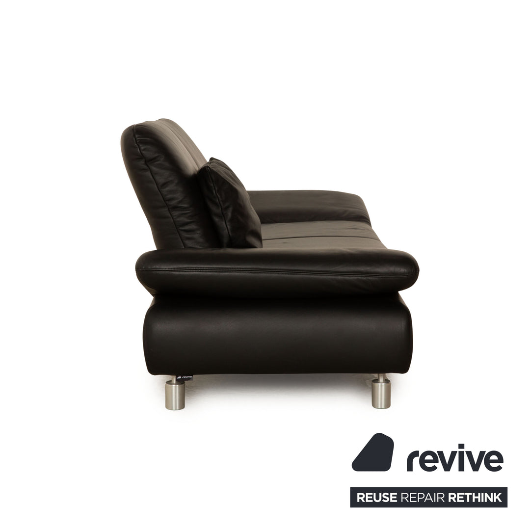Koinor Rivoli Leder Zweisitzer Schwarz manuelle Funktion Sofa Couch