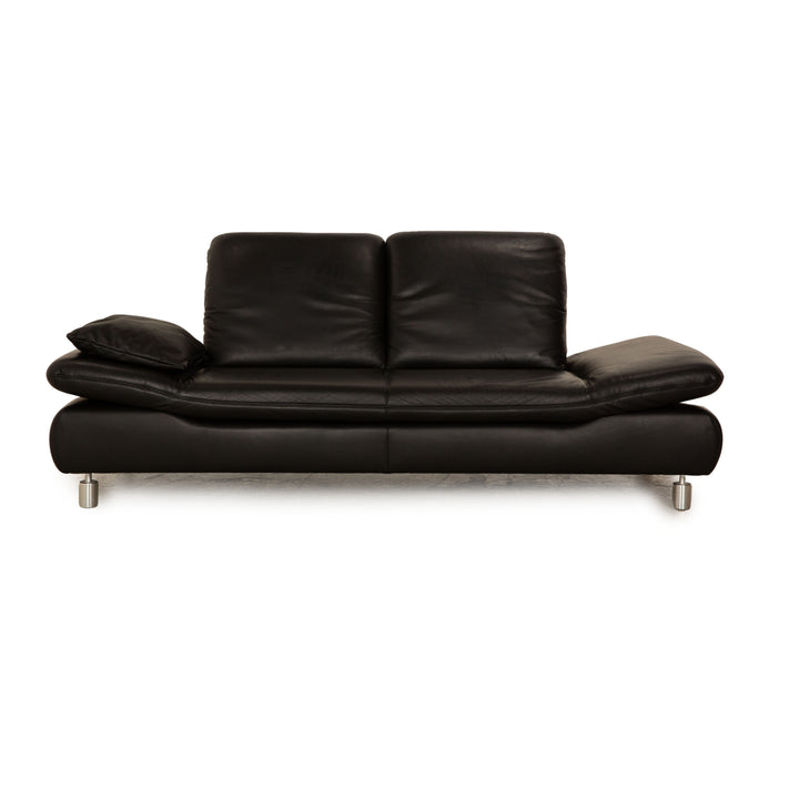 Koinor Rivoli Leder Zweisitzer Schwarz manuelle Funktion Sofa Couch