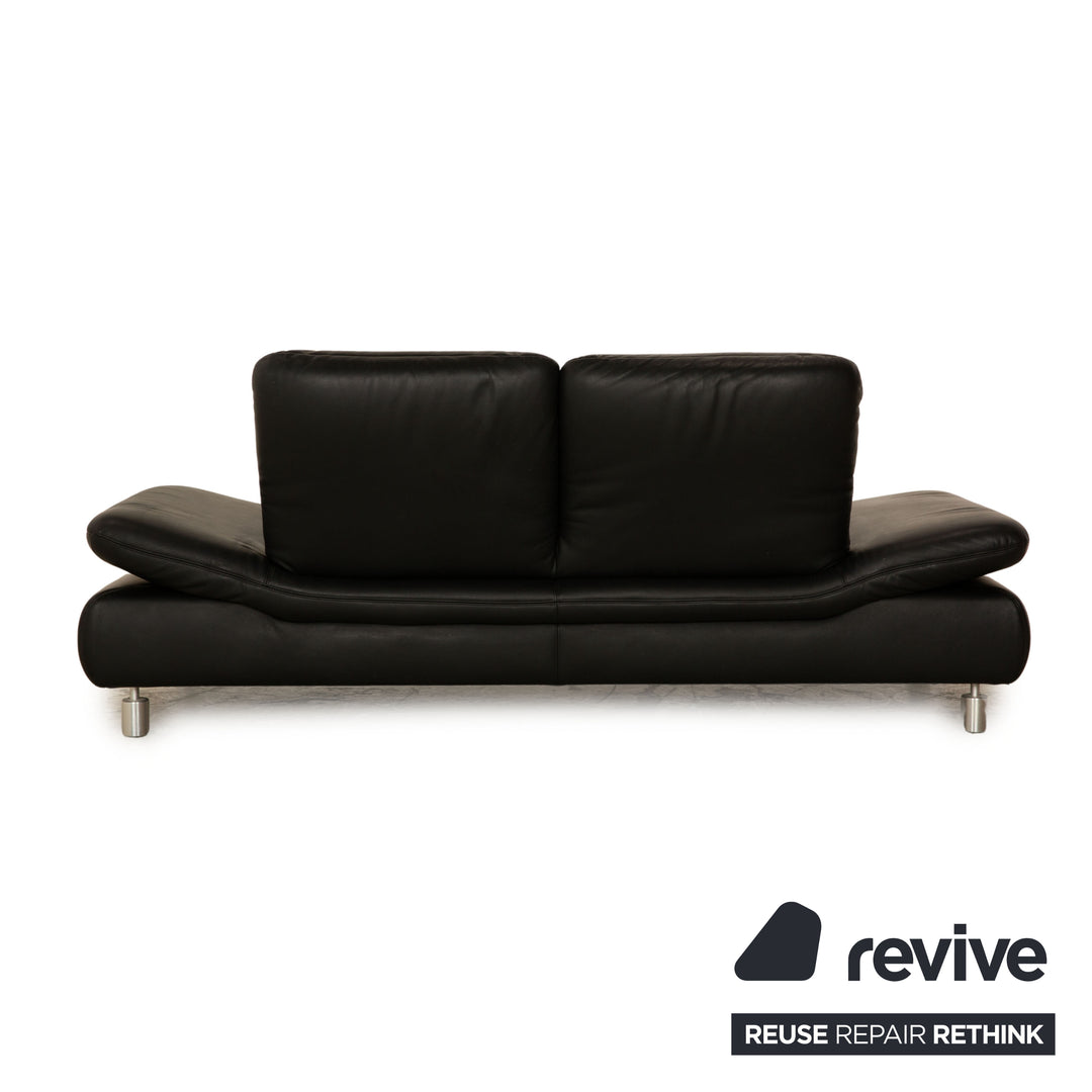 Koinor Rivoli Leder Zweisitzer Schwarz manuelle Funktion Sofa Couch