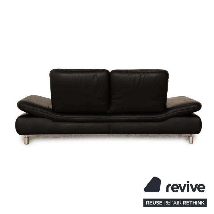 Koinor Rivoli Leder Zweisitzer Schwarz manuelle Funktion Sofa Couch